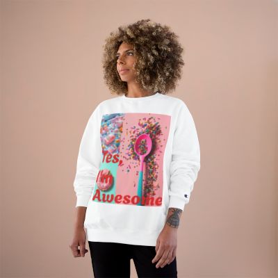 BRANDY'S **COCOA BUNNY WINTER LINE** YES, I'M AWESOME ! SWEATSHIRT (UNISEX)